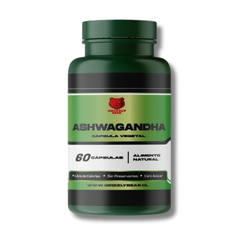 ASHWAGANDHA-GRIZZLY.png ASHWAGANDHA Cápsula Vegetal - 60 caps / 60 servicios - Imagen 1