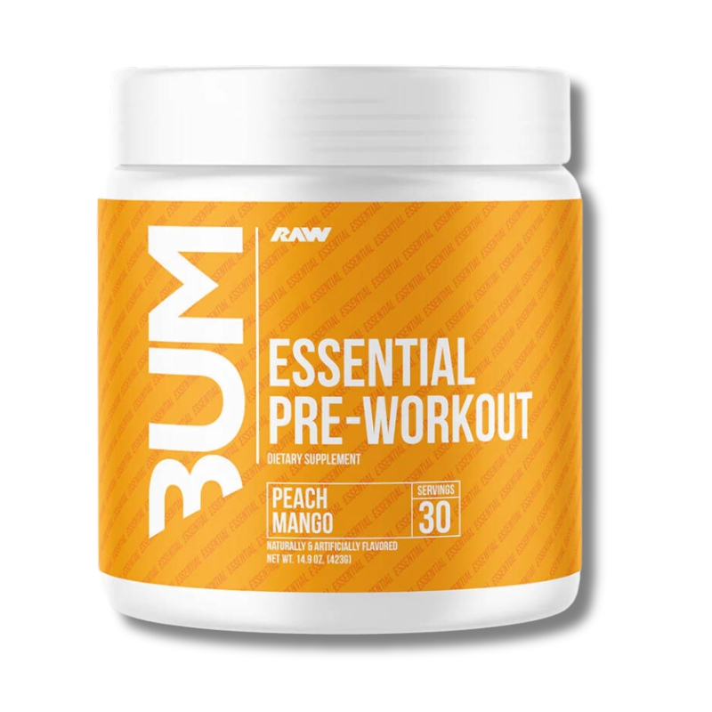 BUM-mango.jpg BUM Essential Pre-Workout – 423 grs / 30 servicios, peach mango - Imagen 1