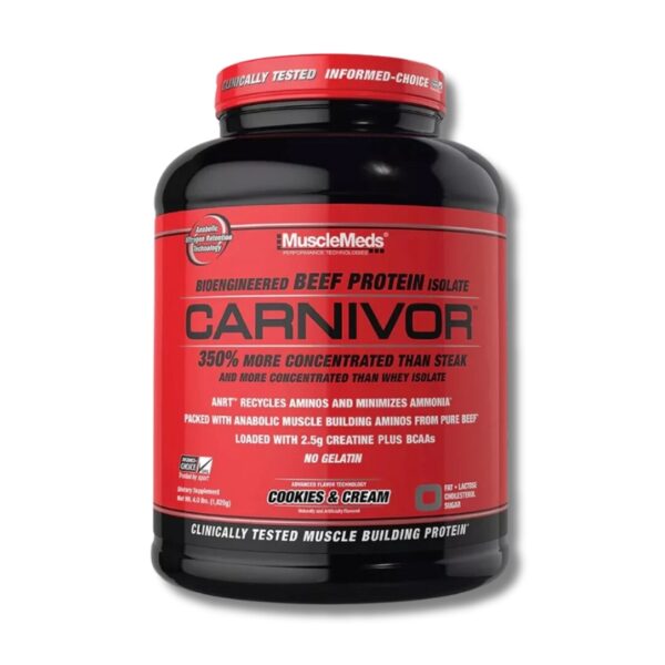 CARNIVOR Beef Protein - 3.7 lbs / 56 servicios, cookies & cream