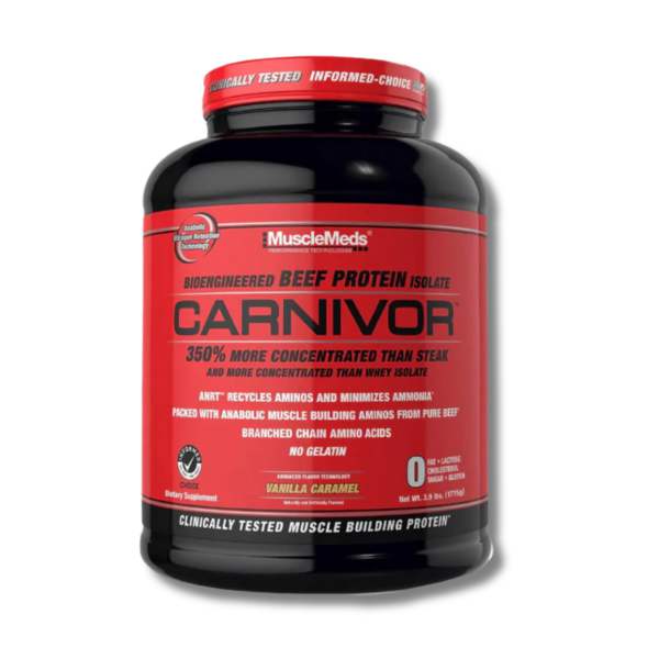 CARNIVOR Beef Protein - 3.9 lbs / 56 servicios, vainilla caramel