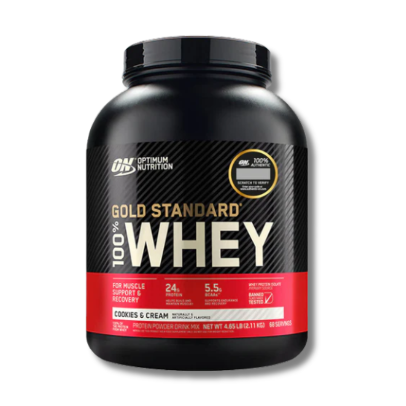 GOLD-STANDARD-5-lbs-cookies.png GOLD STANDARD 100% Whey - 4.65 lbs / 68 servicios, cookies & cream - Imagen 1