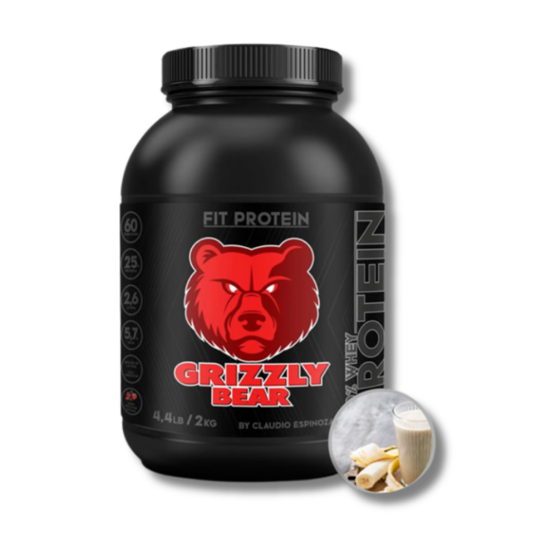 FIT PROTEIN 100% Whey - 4.4 lbs / 60 servicios, leche con plátano