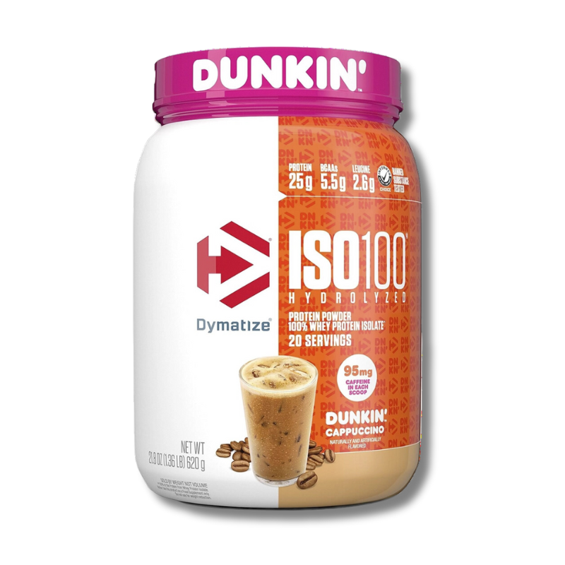 ISO-100-DUNKIN-cappuccino.png ISO 100 Hydrolyzed DUNKIN' - 1.36 lbs / 20 servicios, cappuccino - Imagen 1