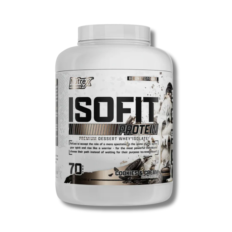 ISOFIT-cookies.png ISOFIT Protein Premium Dessert Whey ISOLATE - 5.4 lbs / 70 servicios, cookies & cream - Imagen 1