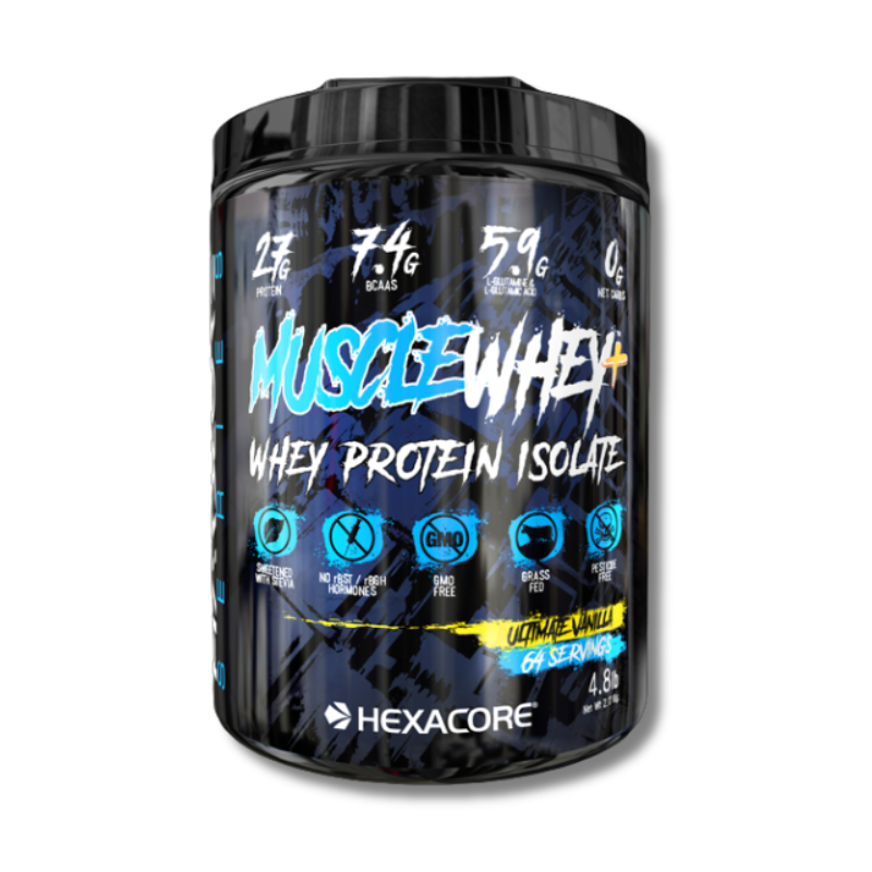 MUSCLE-WHEY-vainilla.png Muscle Whey ISOLATE - 4.8 lbs / 64 servicios, ultimate vainilla - Imagen 1