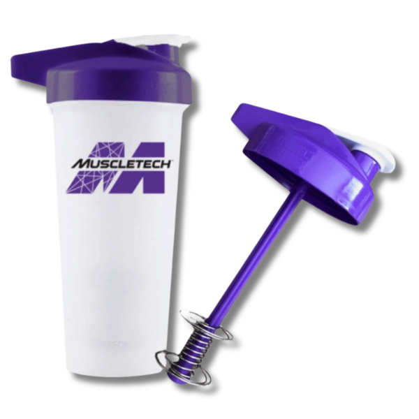 Perfect Shaker MUSCLETECH c/batidor fijo Purple - 828 ml