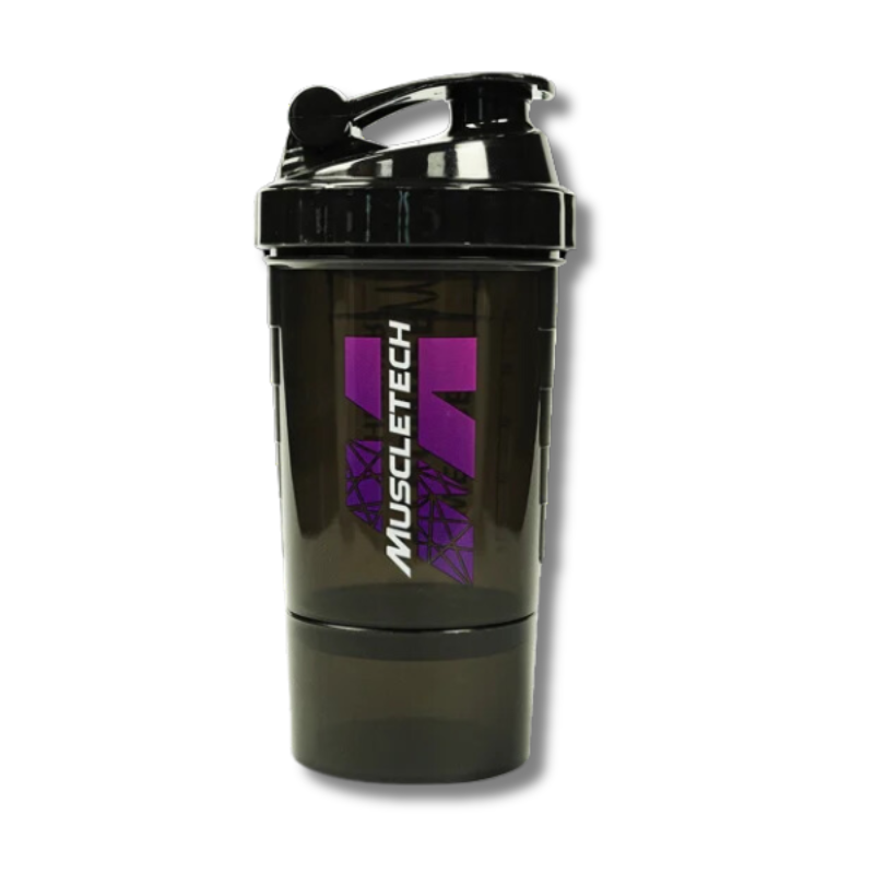 MUSCLETECH-purple-ccompartimiento.png Shaker MUSCLETECH c/compartimiento Purple - 500 ml - Imagen 1