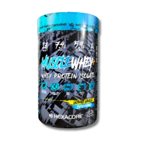 Muscle Whey ISOLATE - 2.2 lbs / 29 servicios, ultimate vainilla