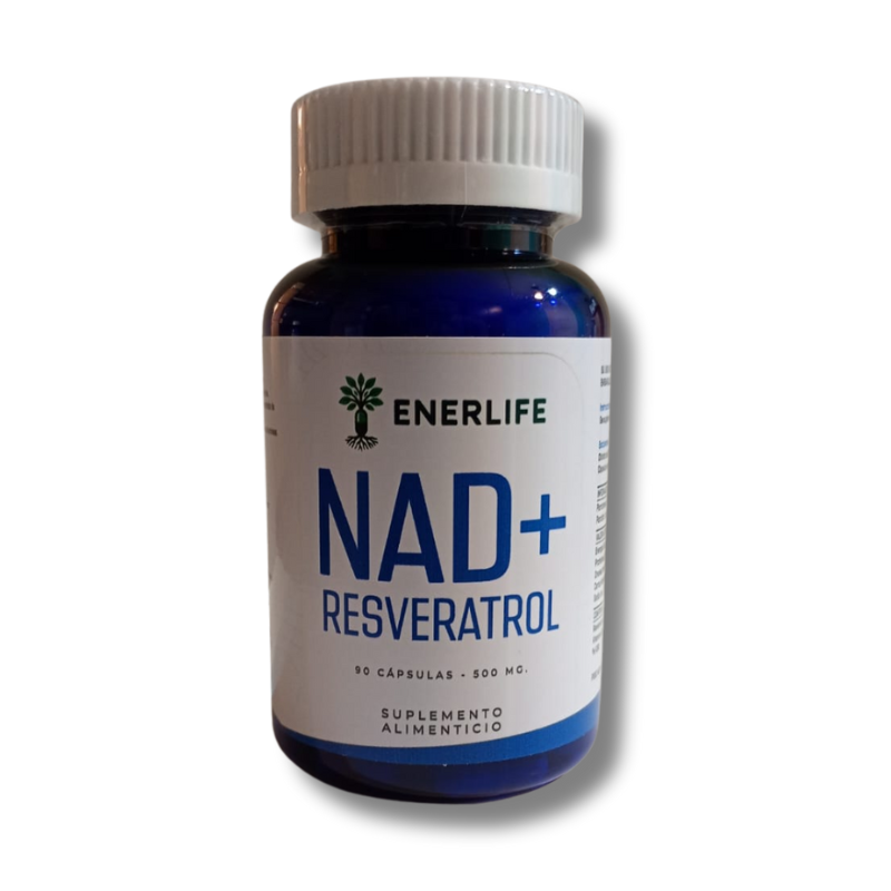 NAD-ENERLIFE-1.png NAD + RESVERATROL 500 mg - 90 caps / 45 servicios - Imagen 1