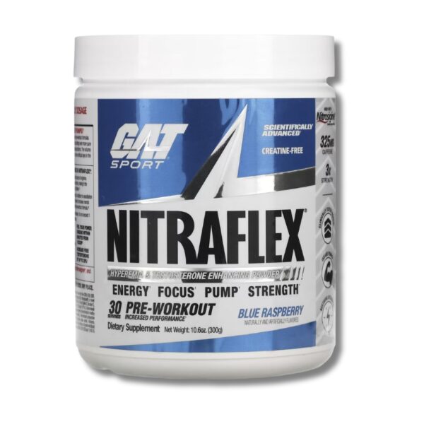 NITRAFLEX Pre Workout - 300 grs / 30 servicios, blue raspberry