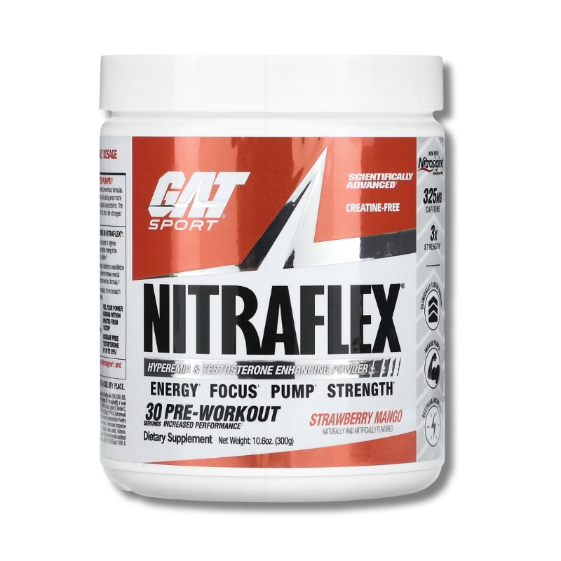 xr:d:DAF6AHibu0M:3,j:937164340740631732,t:24011600 NITRAFLEX Pre Workout - 300 grs / 30 servicios, strawberry mango - Imagen 1