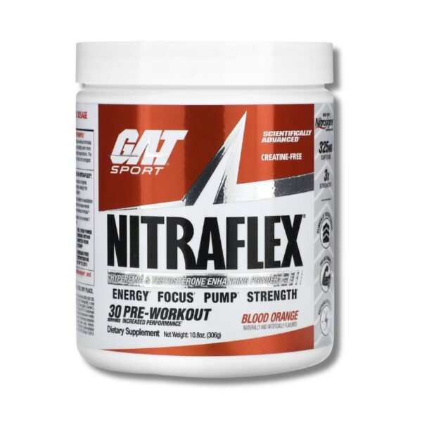 NITRAFLEX Pre Workout - 306 grs / 30 servicios, blood orange