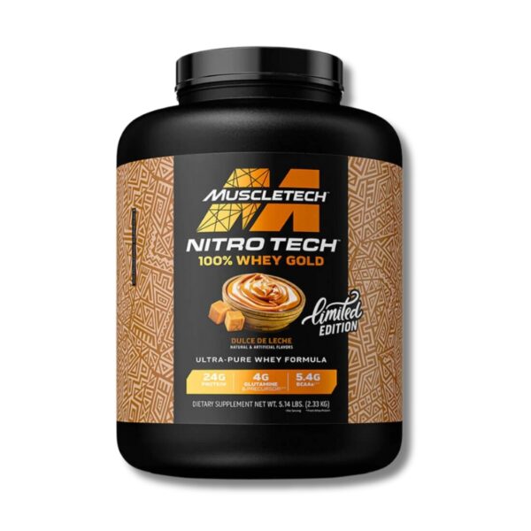 NitroTech 100% WHEY GOLD - 5.1 lbs / 69 servicios, dulce de leche (LIMITED EDITION)