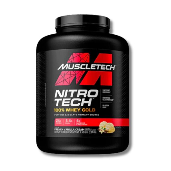 NitroTech 100% WHEY GOLD - 5.5 lbs / 69 servicios, french vainilla creme
