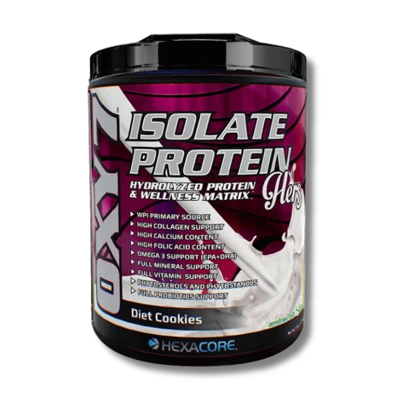 xr:d:DAFkhf-7xKg:3,j:1055360320255732686,t:23060122 OXY 7 HERS ISOLATE Whey Protein - 5 lbs / 60 servicios, diet cookies - Imagen 1