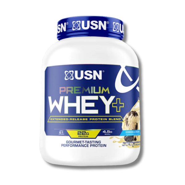 PREMIUM Whey PLUS - 5 lbs / 63 servicios, cookies & cream