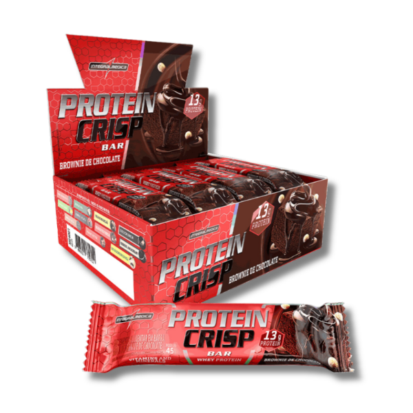 Barras de Proteína CRISP BAR - 12 unidades / 45 grs, brownie de chocolate