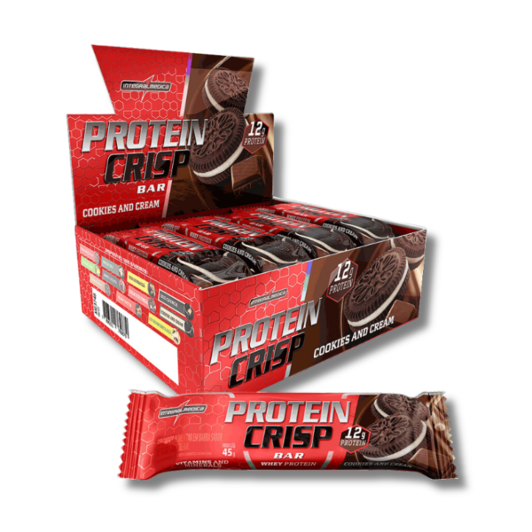 Barras de Proteína CRISP BAR - 12 unidades / 45 grs, cookies and cream