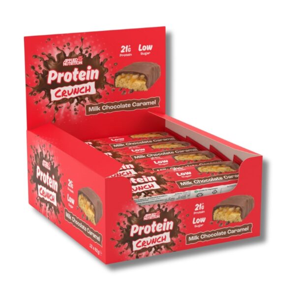 Protein CRUNCH 21 grs Protein Bar - 12 unidades / 62 grs, milk chocolate caramel