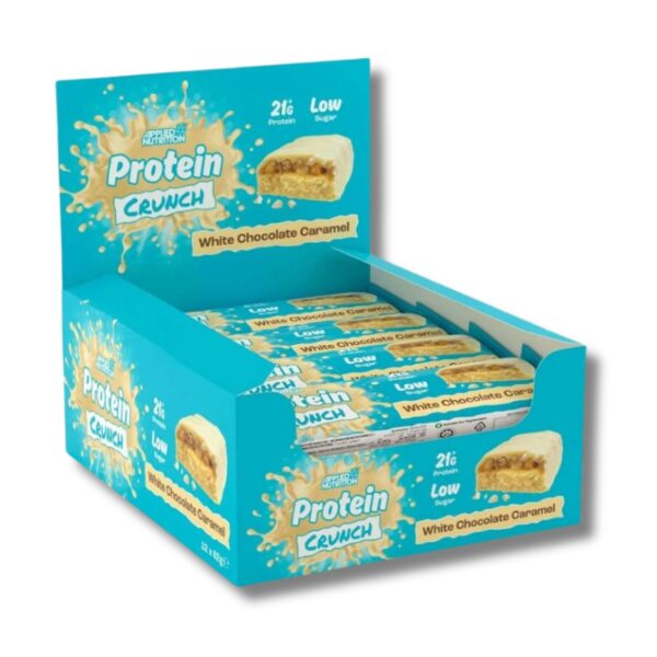 Protein CRUNCH 21 grs Protein Bar - 12 unidades / 62 grs, white chocolate caramel