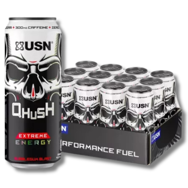 QUSH-bubblegum.jpg QHUSH Extreme ENERGY - 12 latas / 500 ml, bubblegum blast - Imagen 1