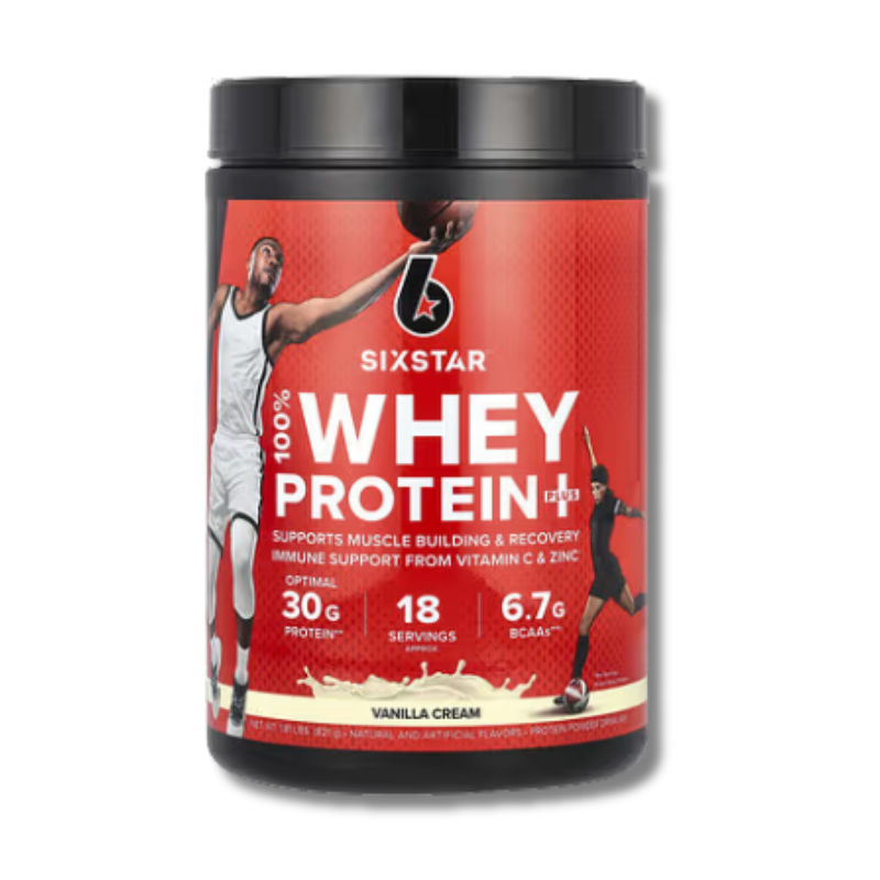SIXSTAR-vainilla.png 100% WHEY Protein PLUS - 1.81 lbs / 18 servicios, vainilla - Imagen 1