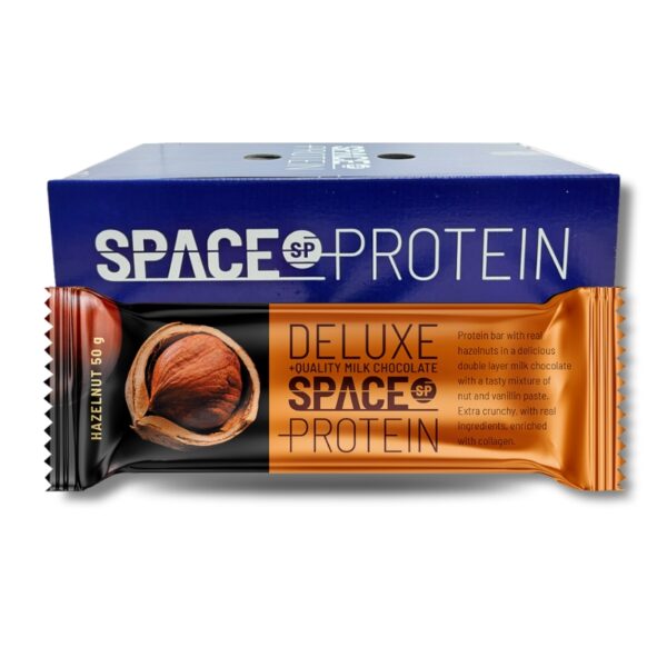 DELUXE SPACE 13 grs Protein Bar - 24 unidades  / 50 grs, hazelnut