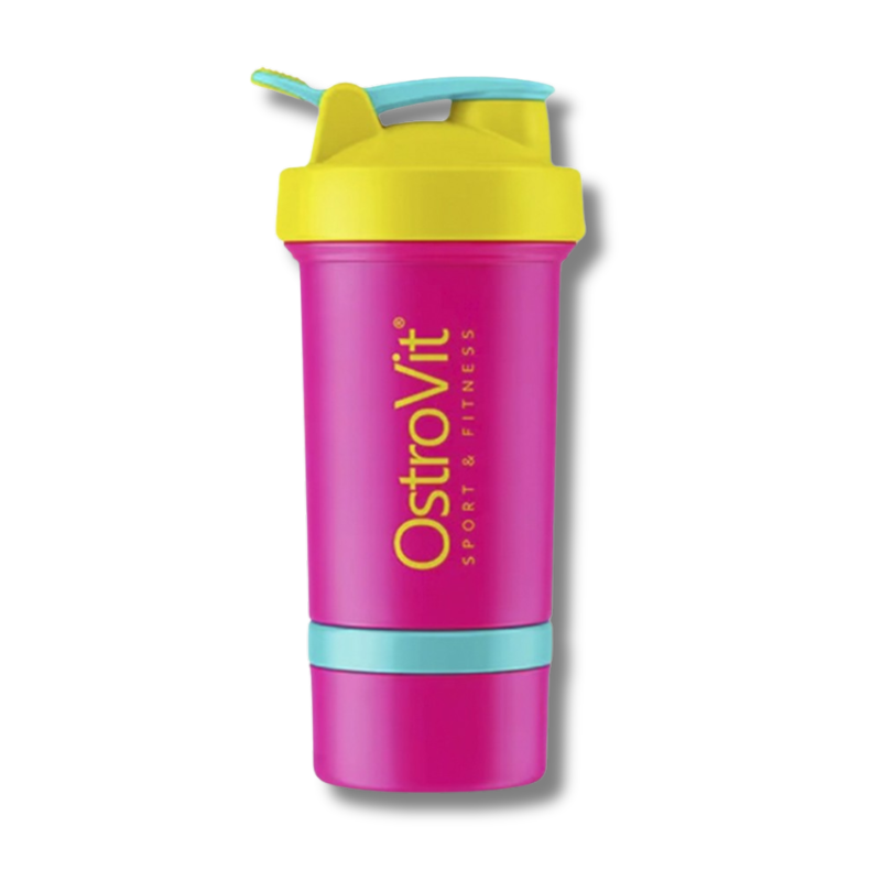 Shaker-MIAMI-Ostrovit.png Shaker OSTROVIT MIAMI VIBES c/compartimiento Pink - 500 ml - Imagen 1