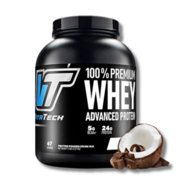 100% PREMIUM WHEY Advanced Protein - 5 lbs / 67 servicios, coco chocolate