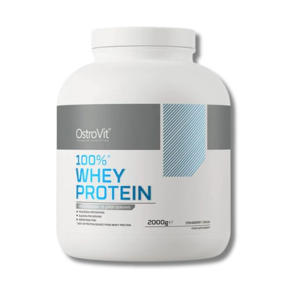 100% WHEY Protein - 2000 grs / 66 servicios, strawberry cream