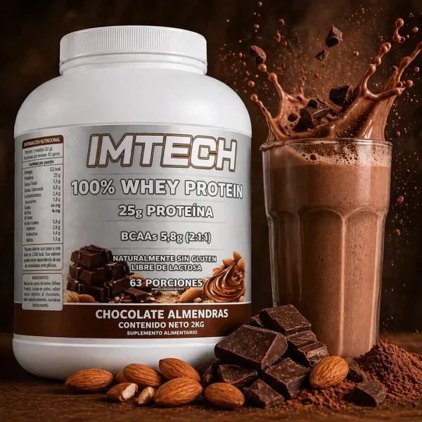 100% Whey Proteín Imtech, 2 kg chocolate almendra